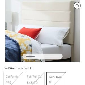 Gap Home Channeled Upholstered
Headboard, Twin XL, color Cream is Out of stock